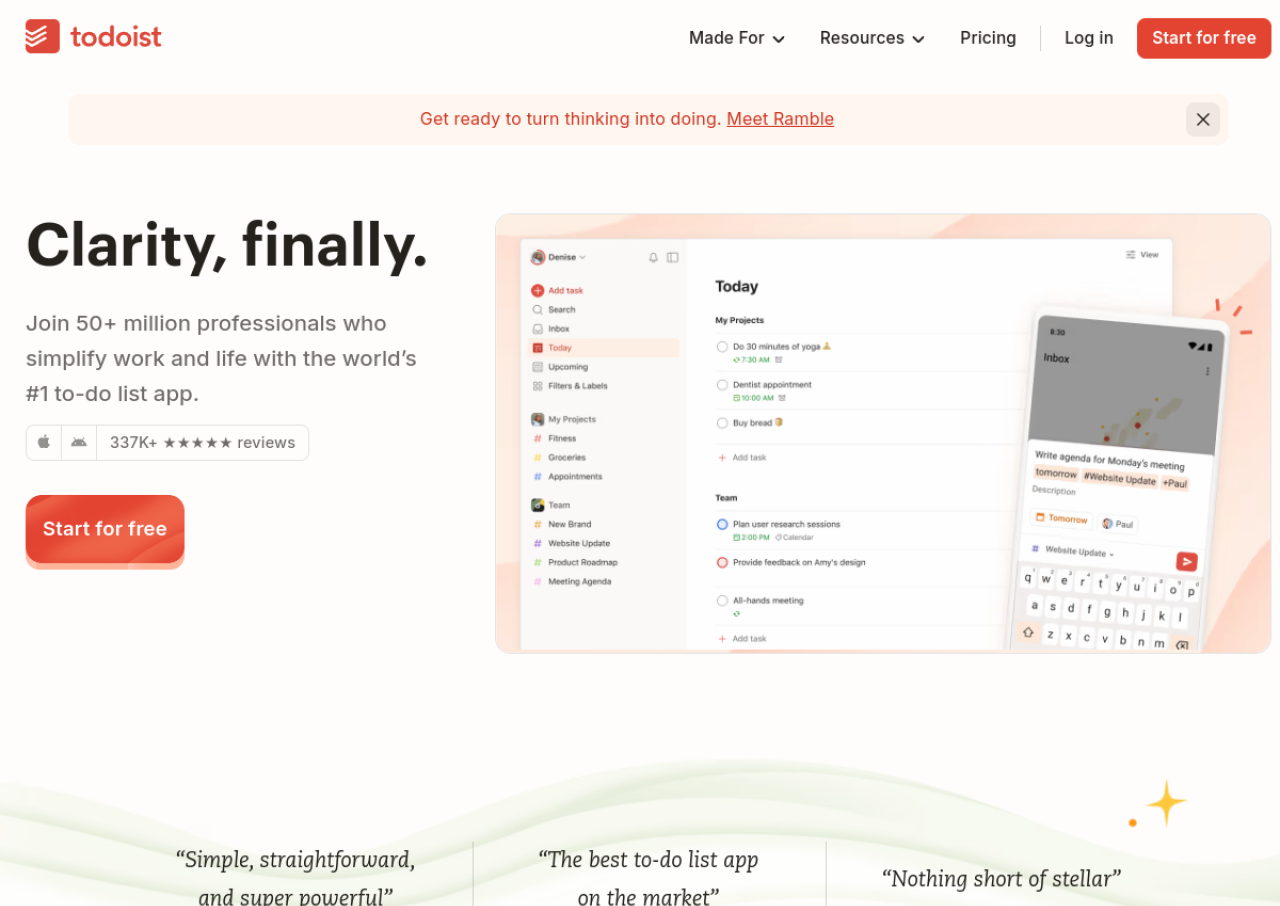Todoist screenshot