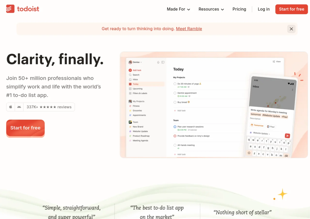 Todoist screenshot