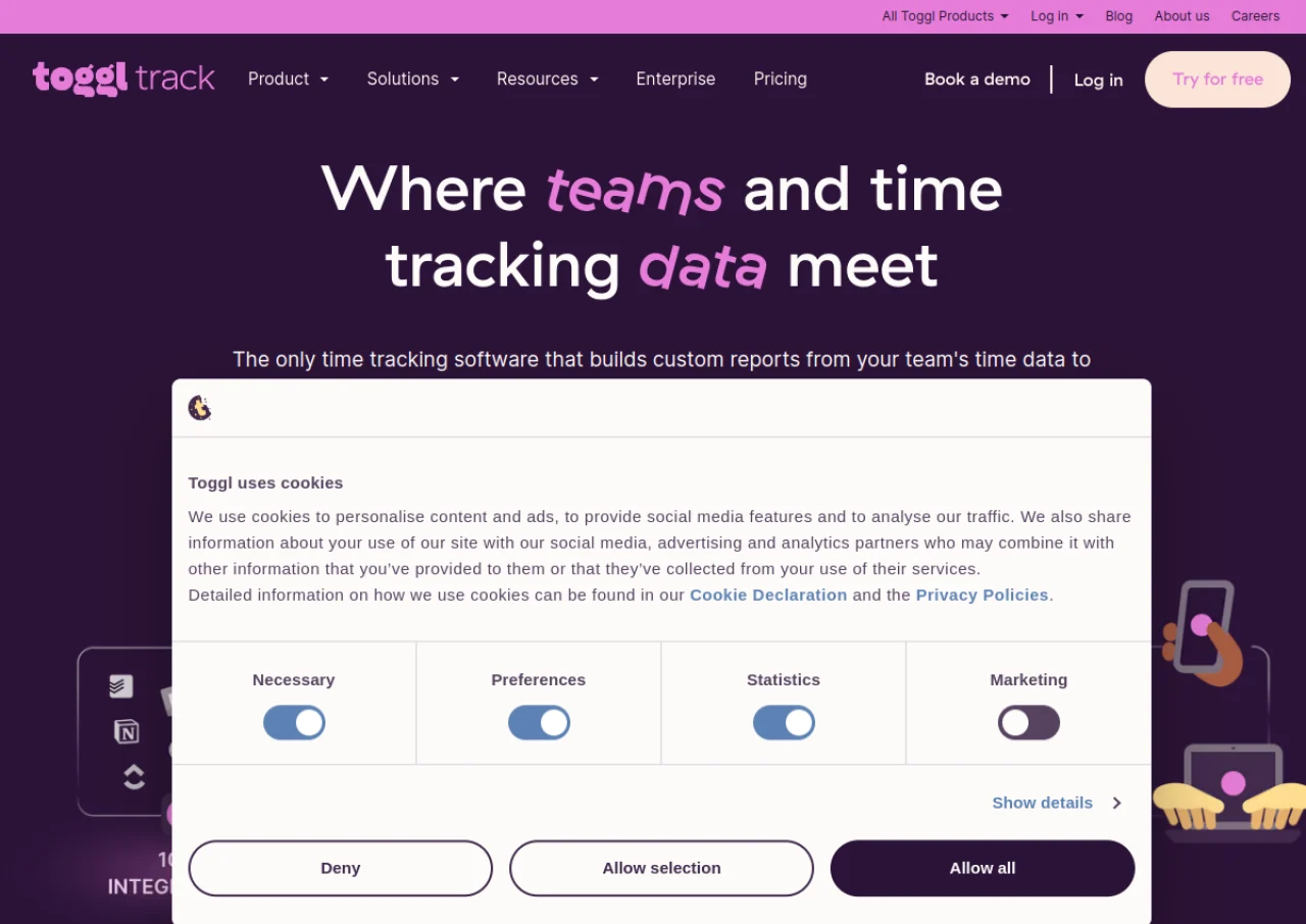 Toggl Track screenshot