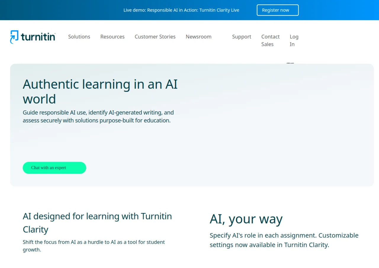 Turnitin screenshot