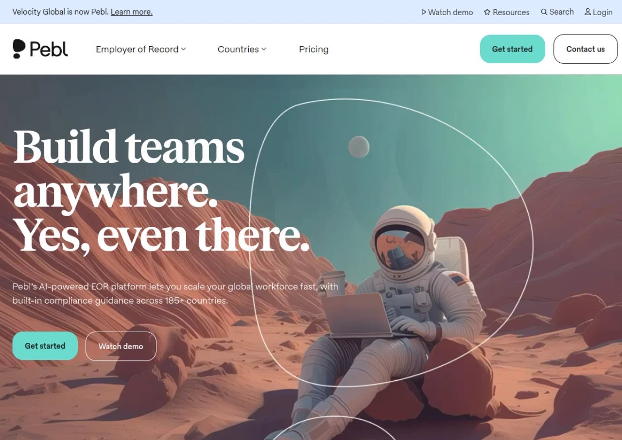 Velocity Global (now Pebl) screenshot