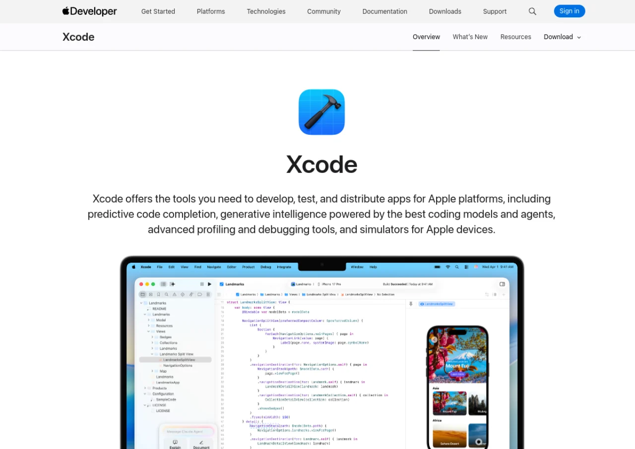 Xcode screenshot