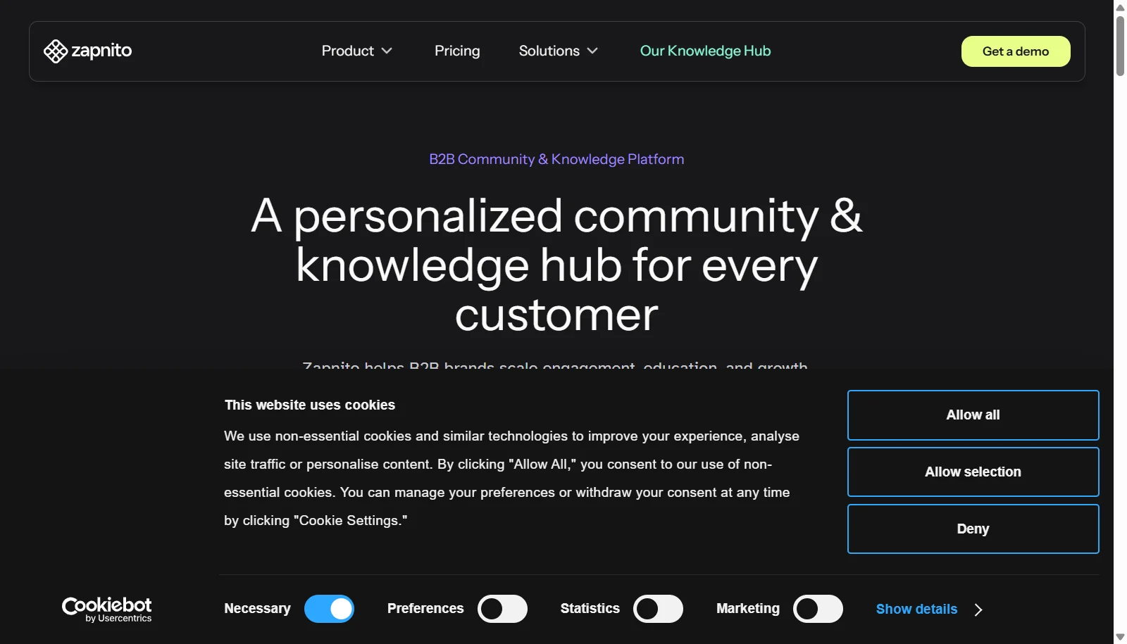 Zapnito screenshot