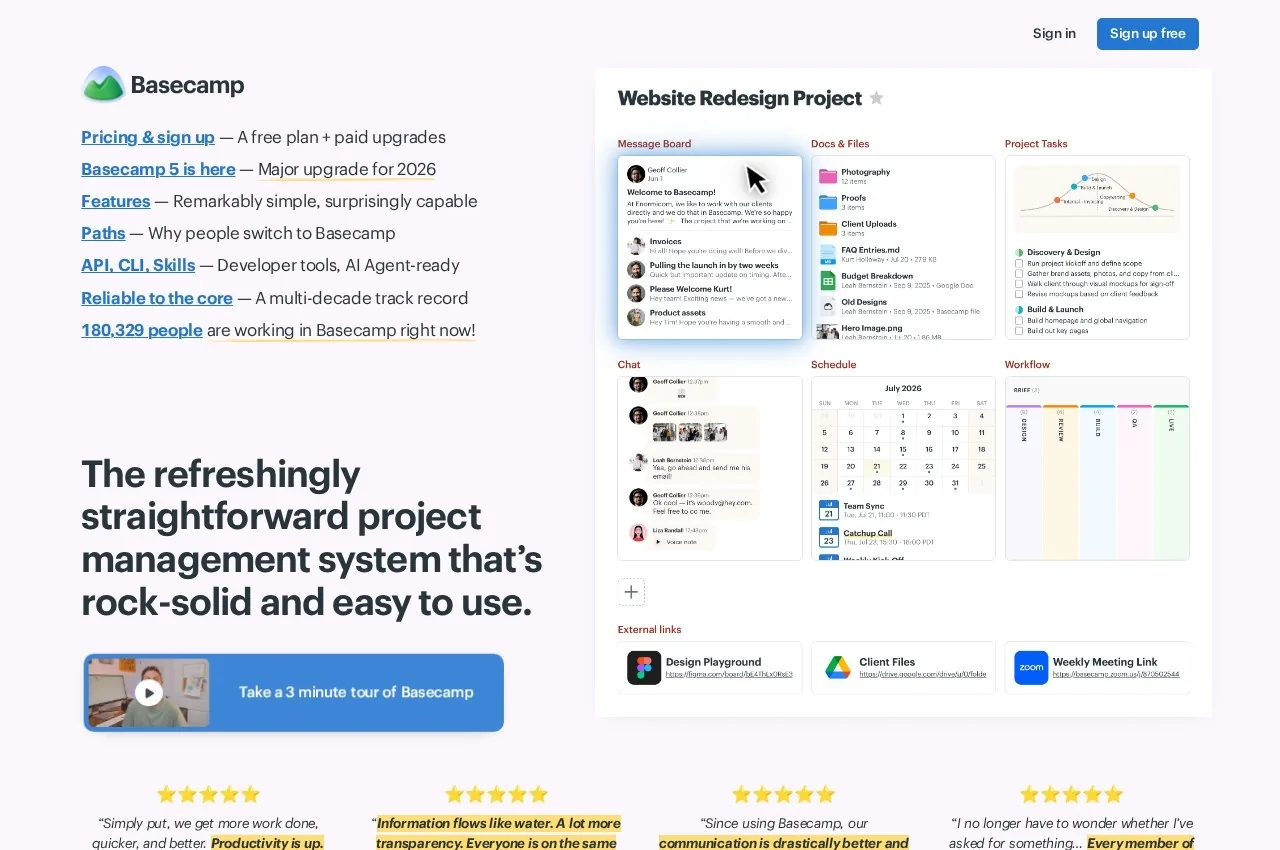Basecamp screenshot
