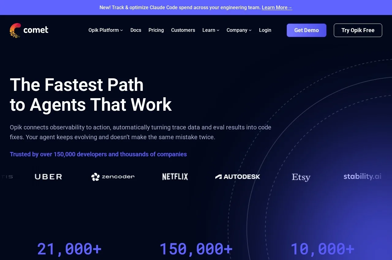 Comet ML screenshot