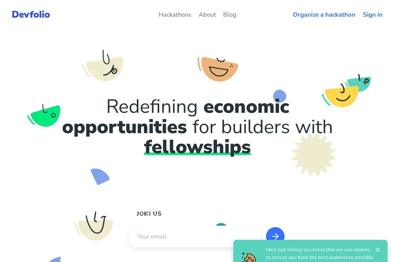 Devfolio screenshot