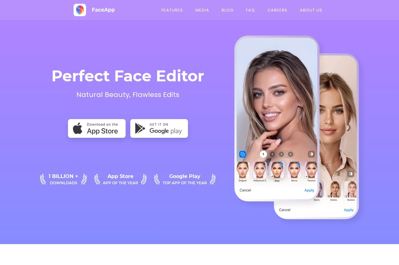 FaceApp screenshot