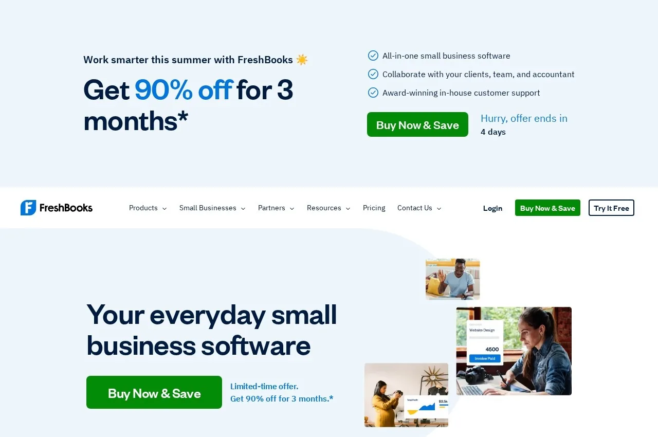 FreshBooks screenshot