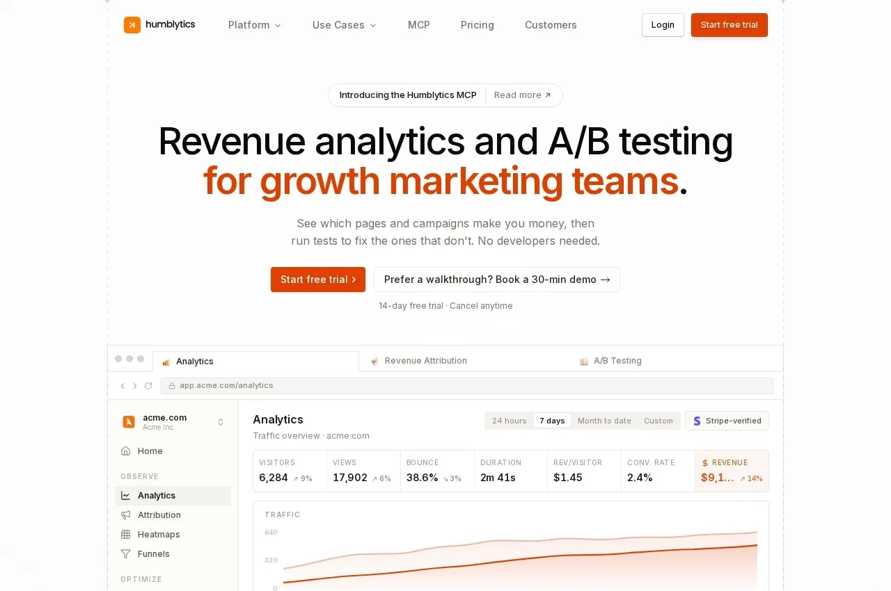 Humblytics screenshot