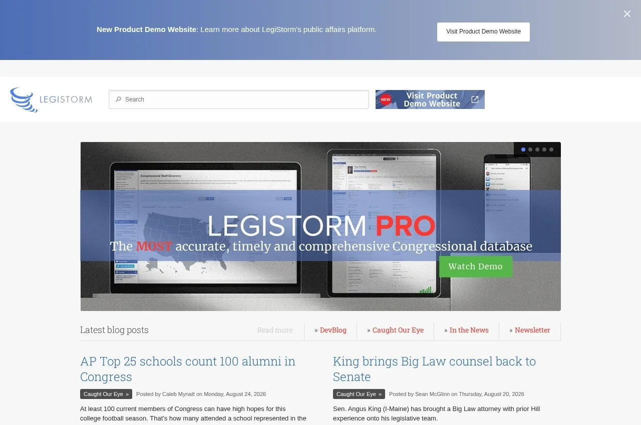 LegiStorm screenshot