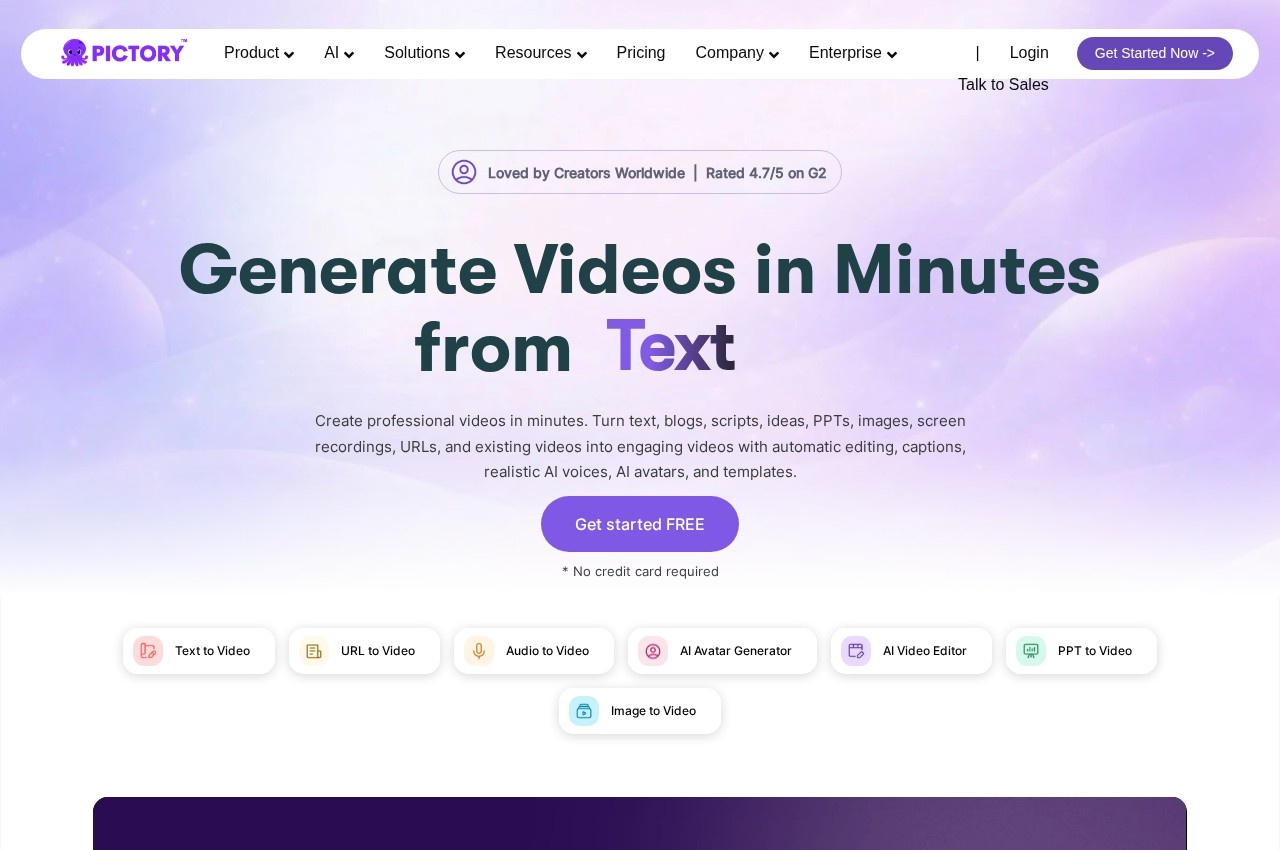 Pictory screenshot