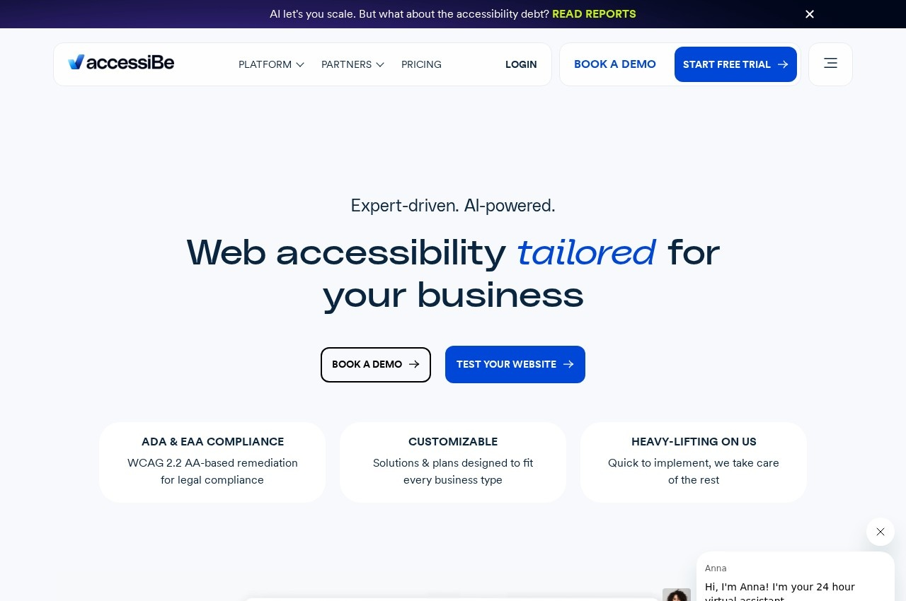accessiBe screenshot
