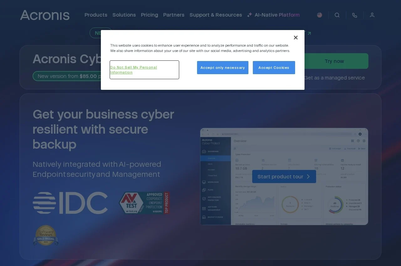 Acronis Cyber Protect screenshot