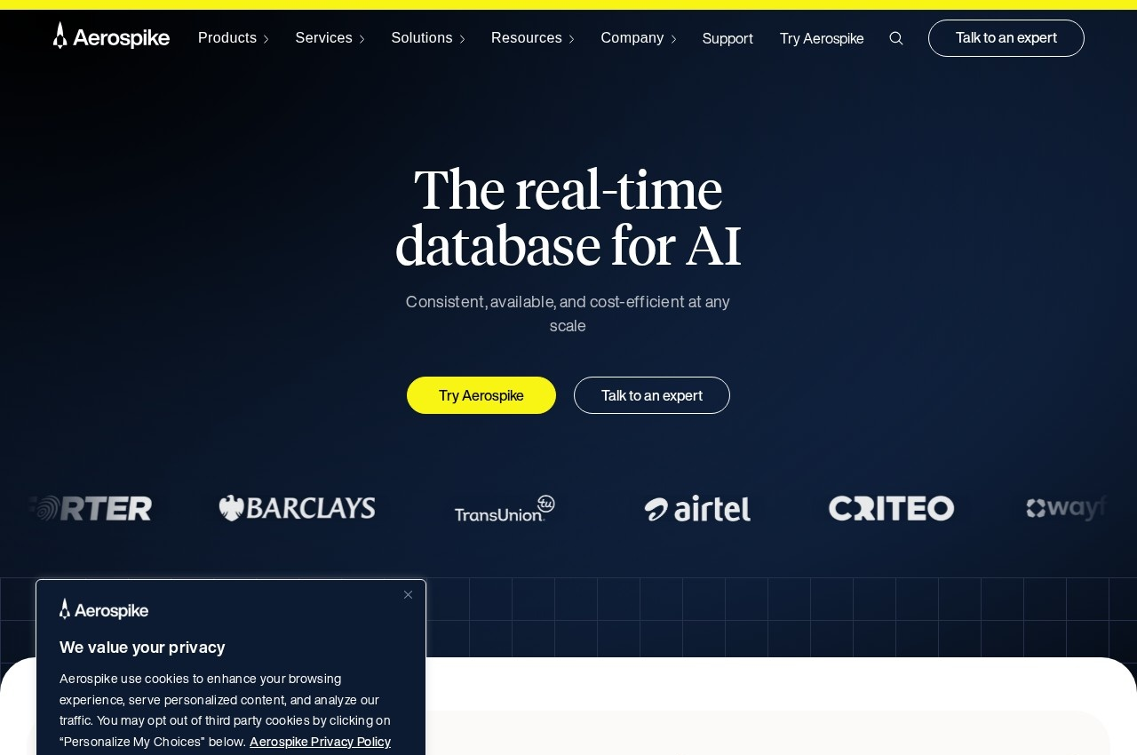 Aerospike screenshot