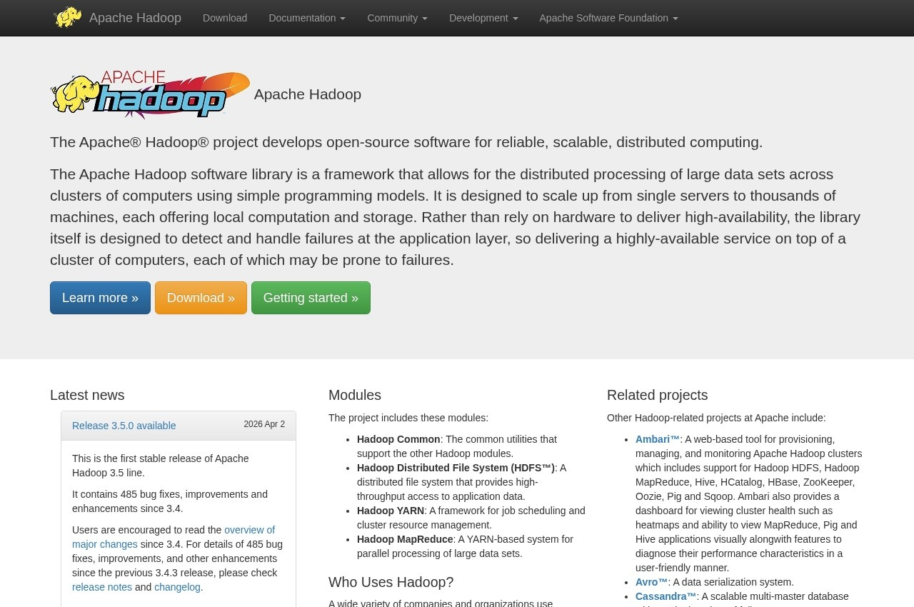 Apache Hadoop screenshot