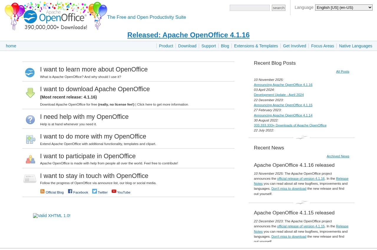 Apache OpenOffice screenshot