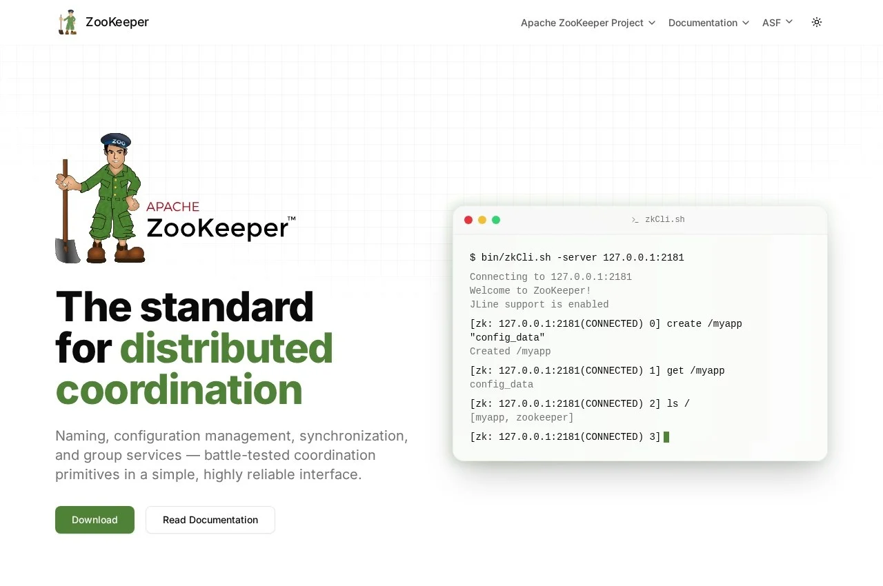 Apache ZooKeeper screenshot