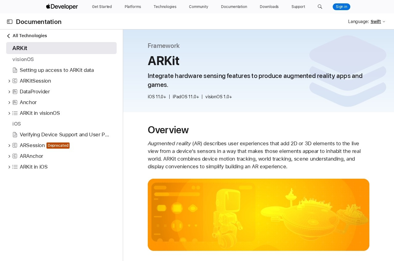 Apple ARKit screenshot