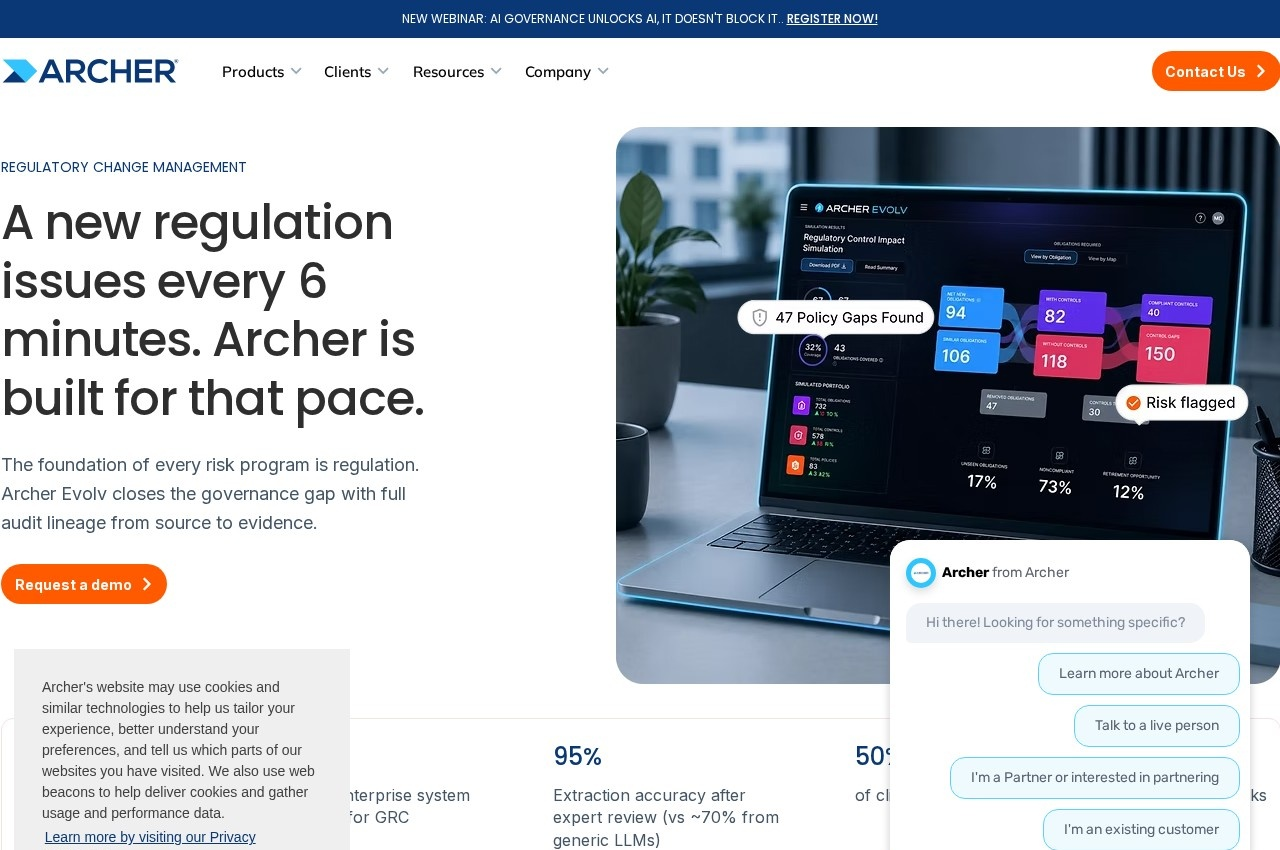 Archer Business Resiliency screenshot