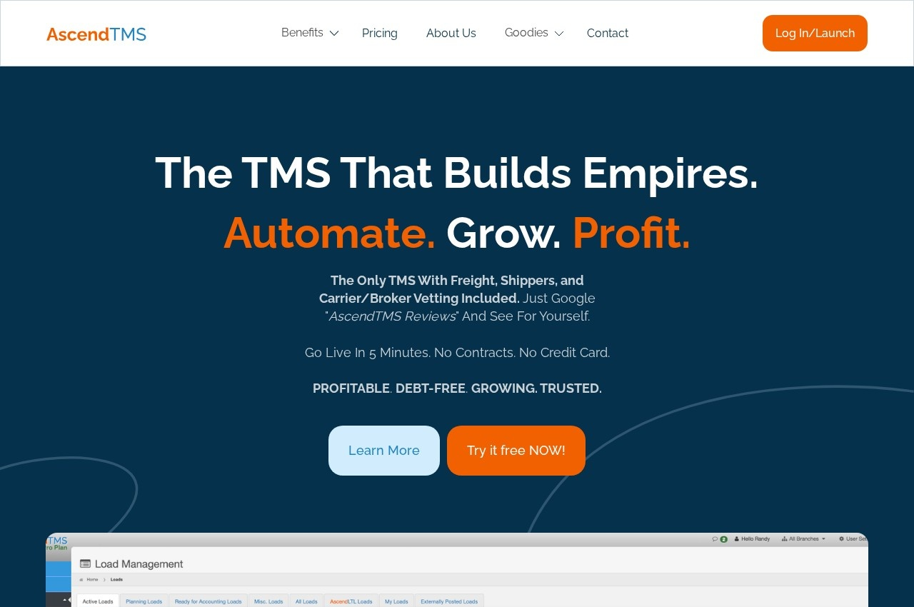 AscendTMS screenshot