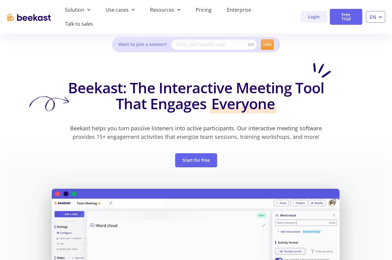 Beekast screenshot
