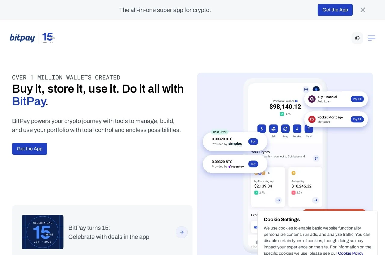 BitPay screenshot