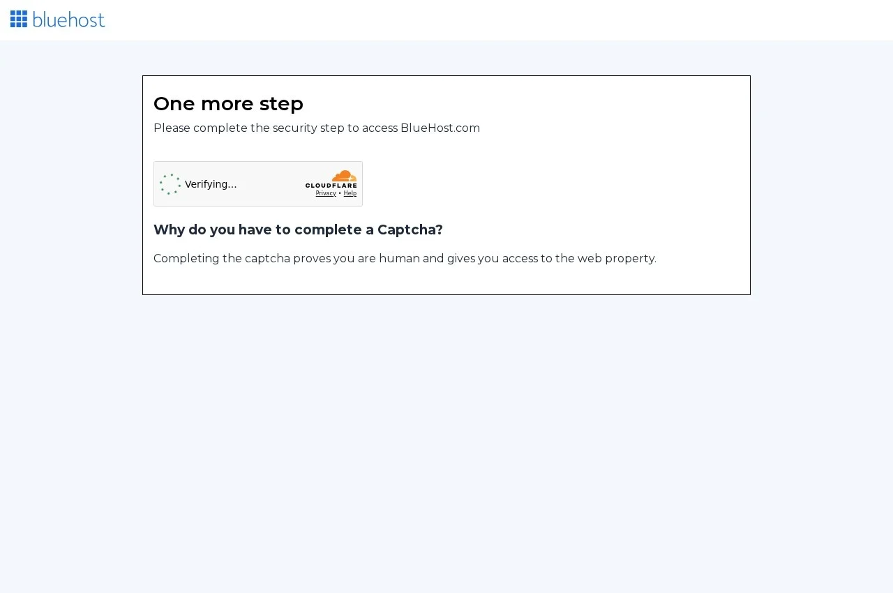 Bluehost screenshot