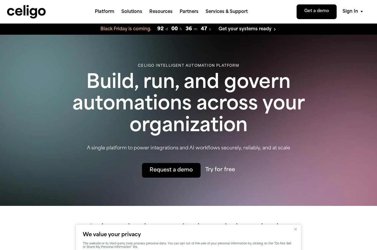 Celigo screenshot