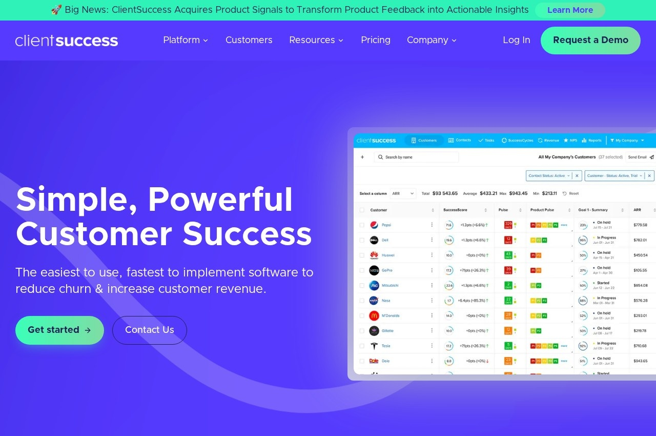 ClientSuccess screenshot