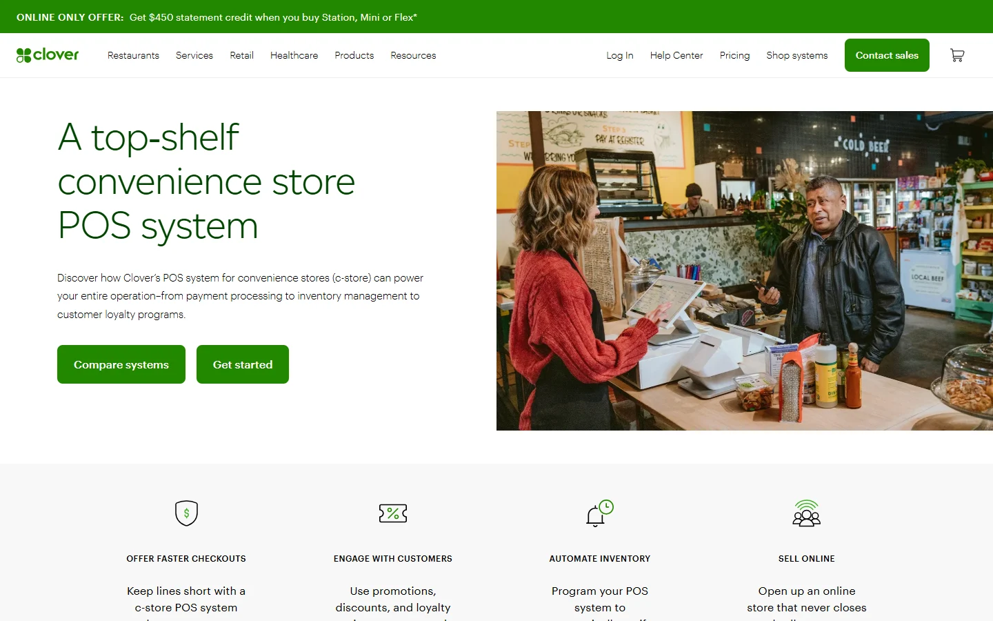 Clover POS screenshot