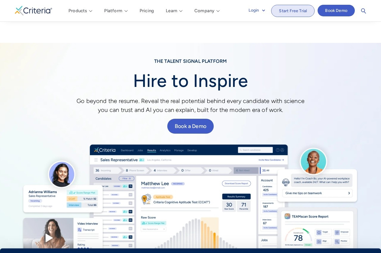 Criteria Corp screenshot