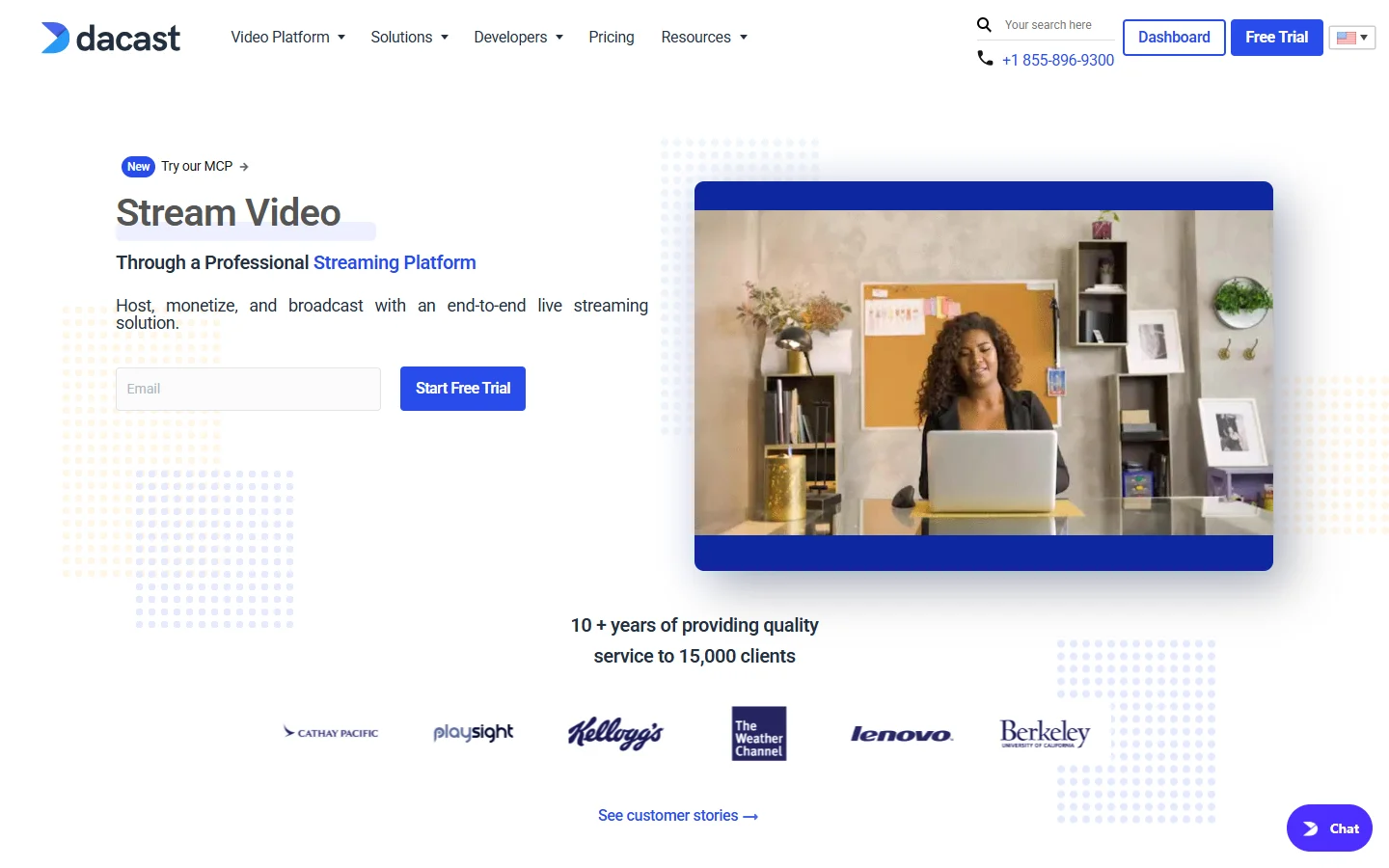 Dacast screenshot