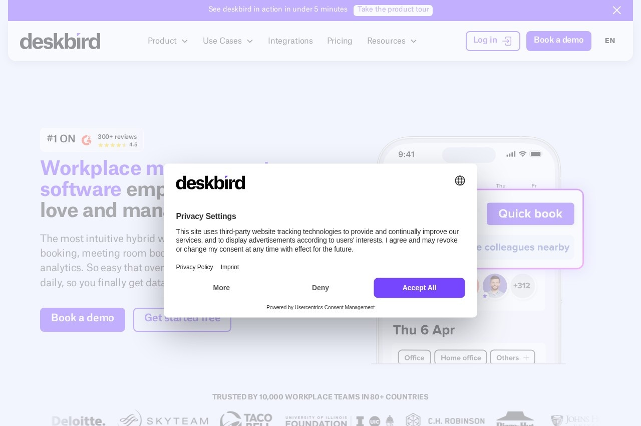 deskbird screenshot