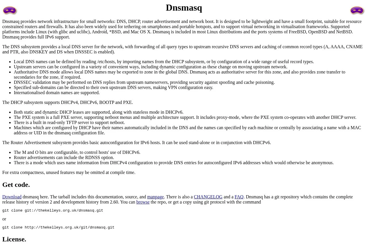 dnsmasq screenshot