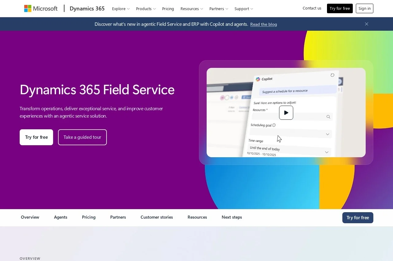 Dynamics 365 Field Service screenshot