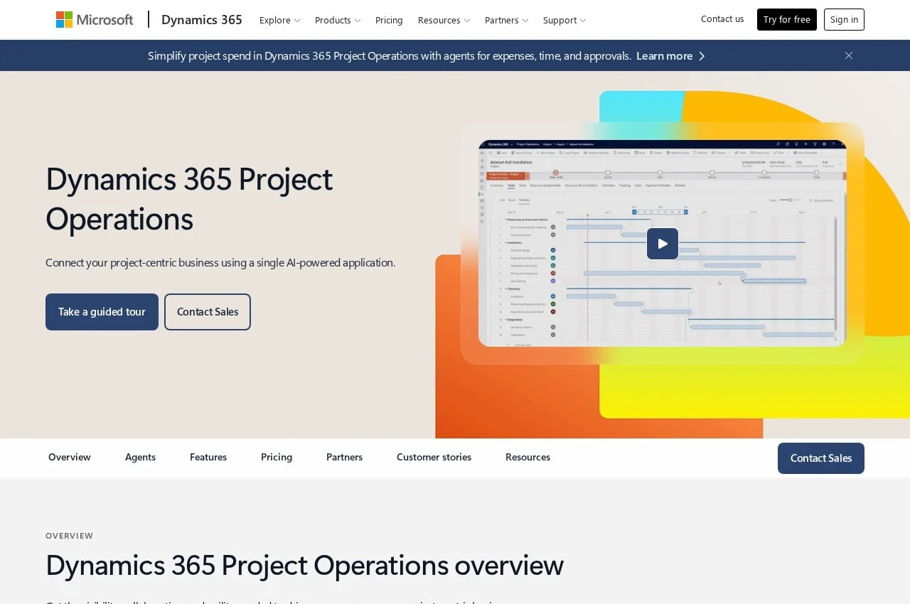 Dynamics 365 Project Operations screenshot