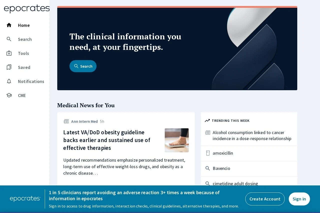 Epocrates screenshot