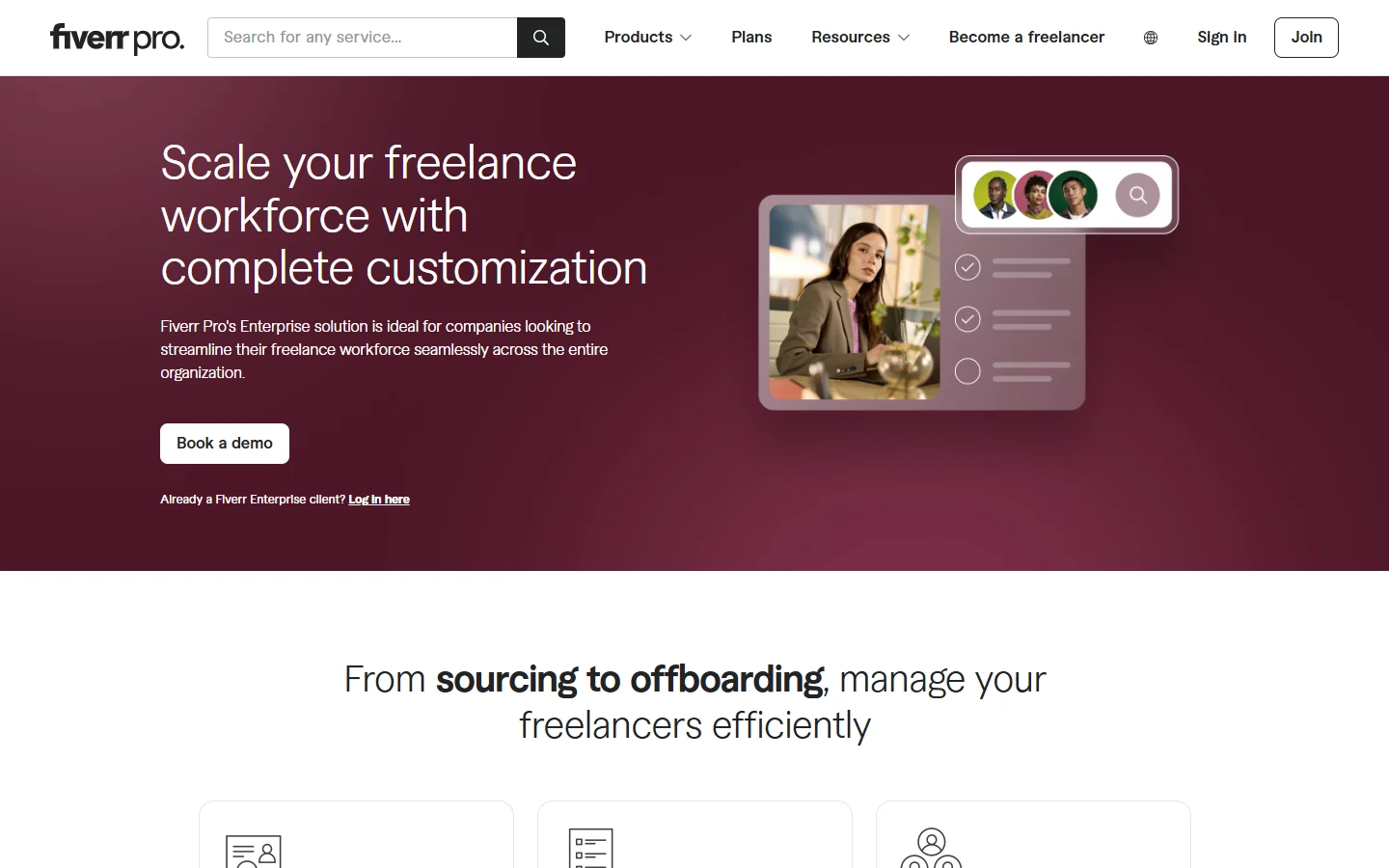 Fiverr Enterprise screenshot