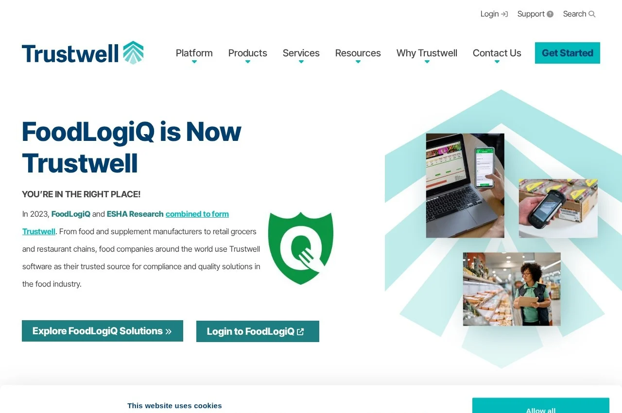 FoodLogiQ screenshot