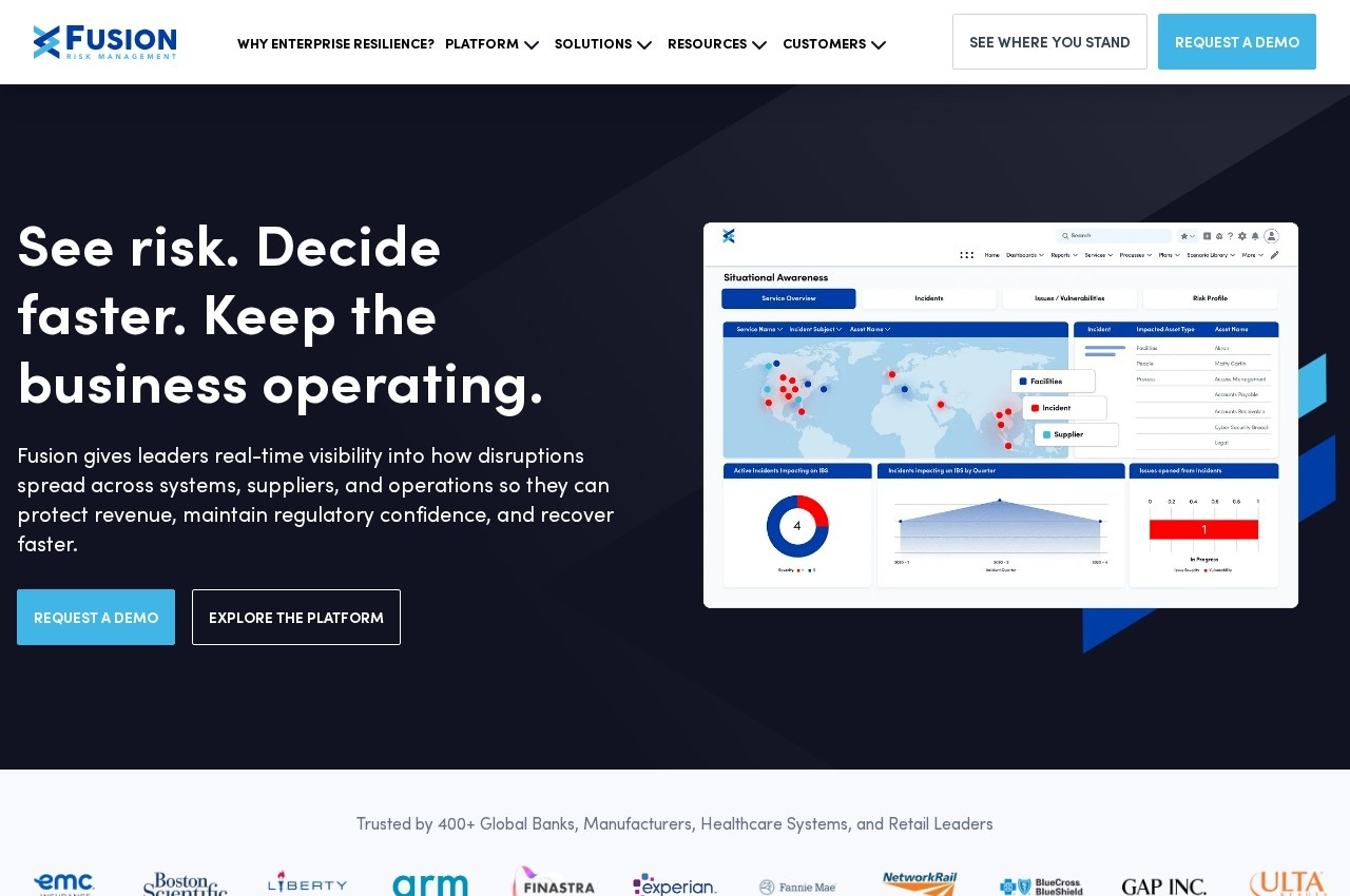Fusion Risk Management screenshot