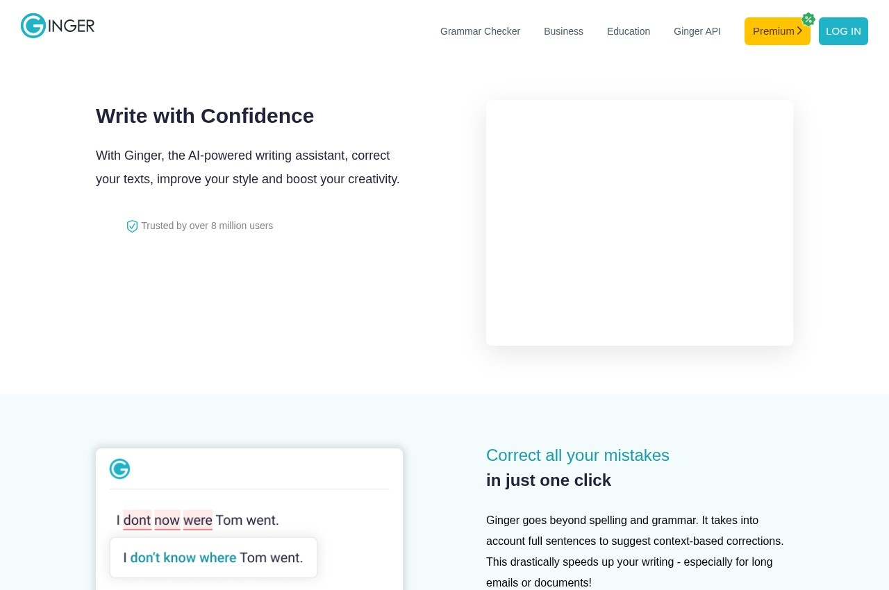 Ginger Software screenshot