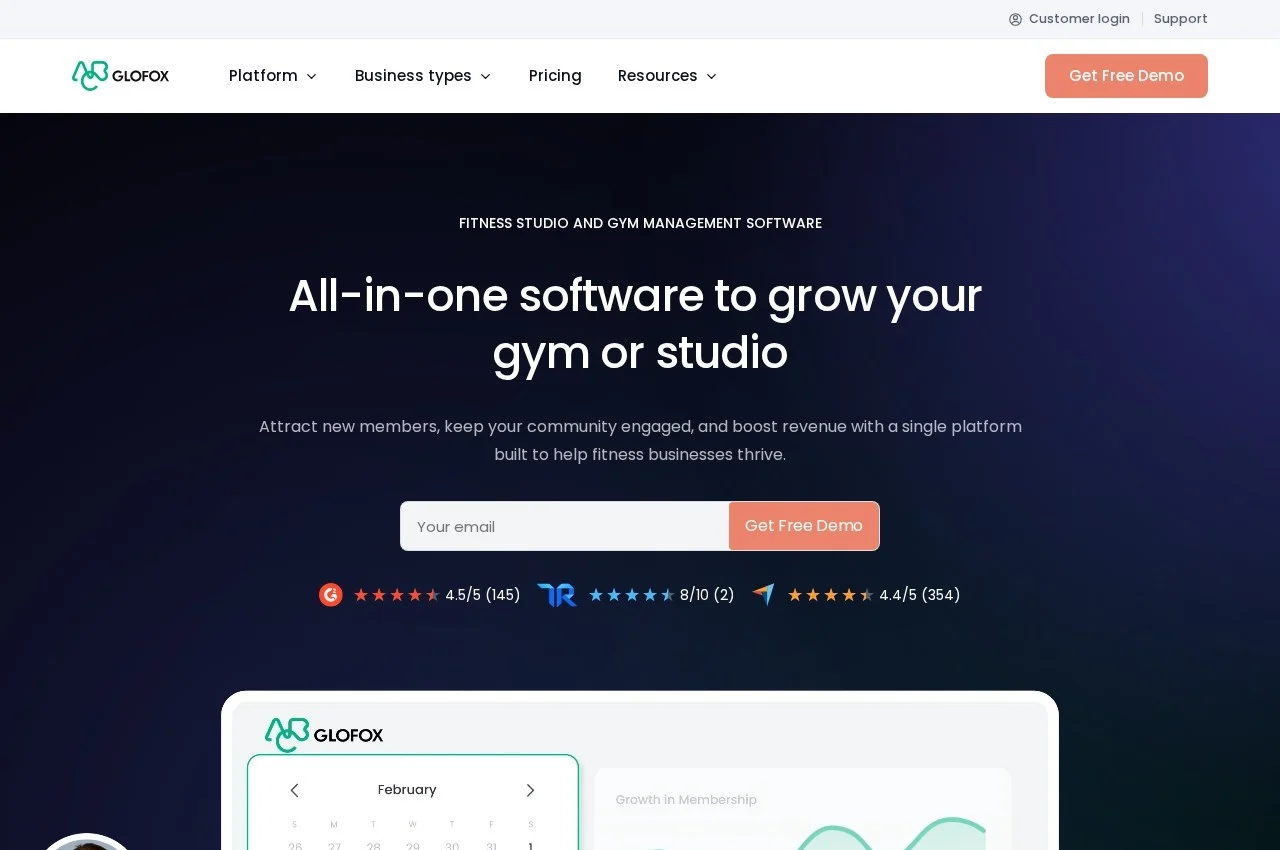 Glofox screenshot