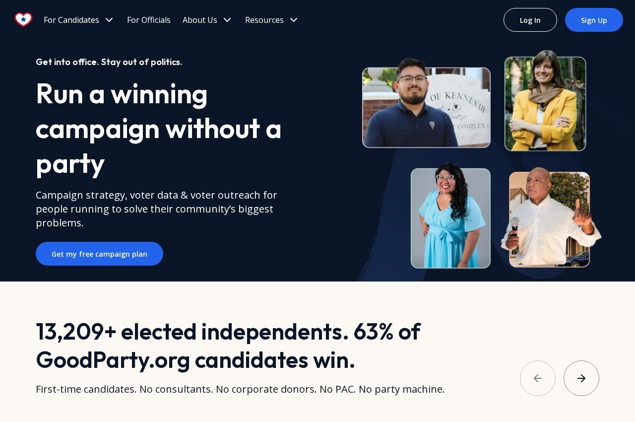 GoodParty.org screenshot
