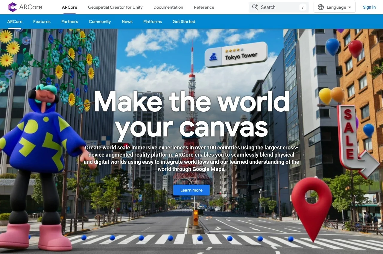 Google ARCore screenshot