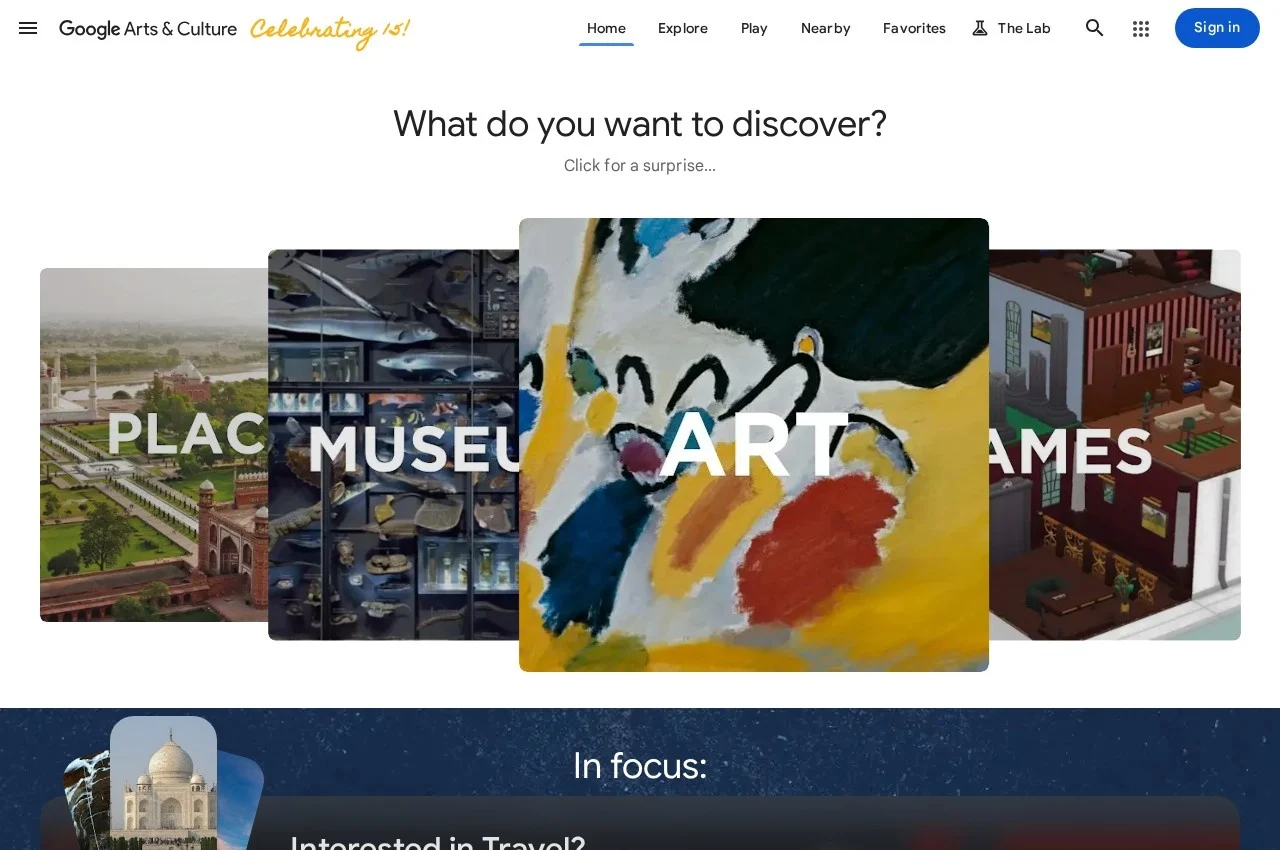 Google Arts & Culture screenshot