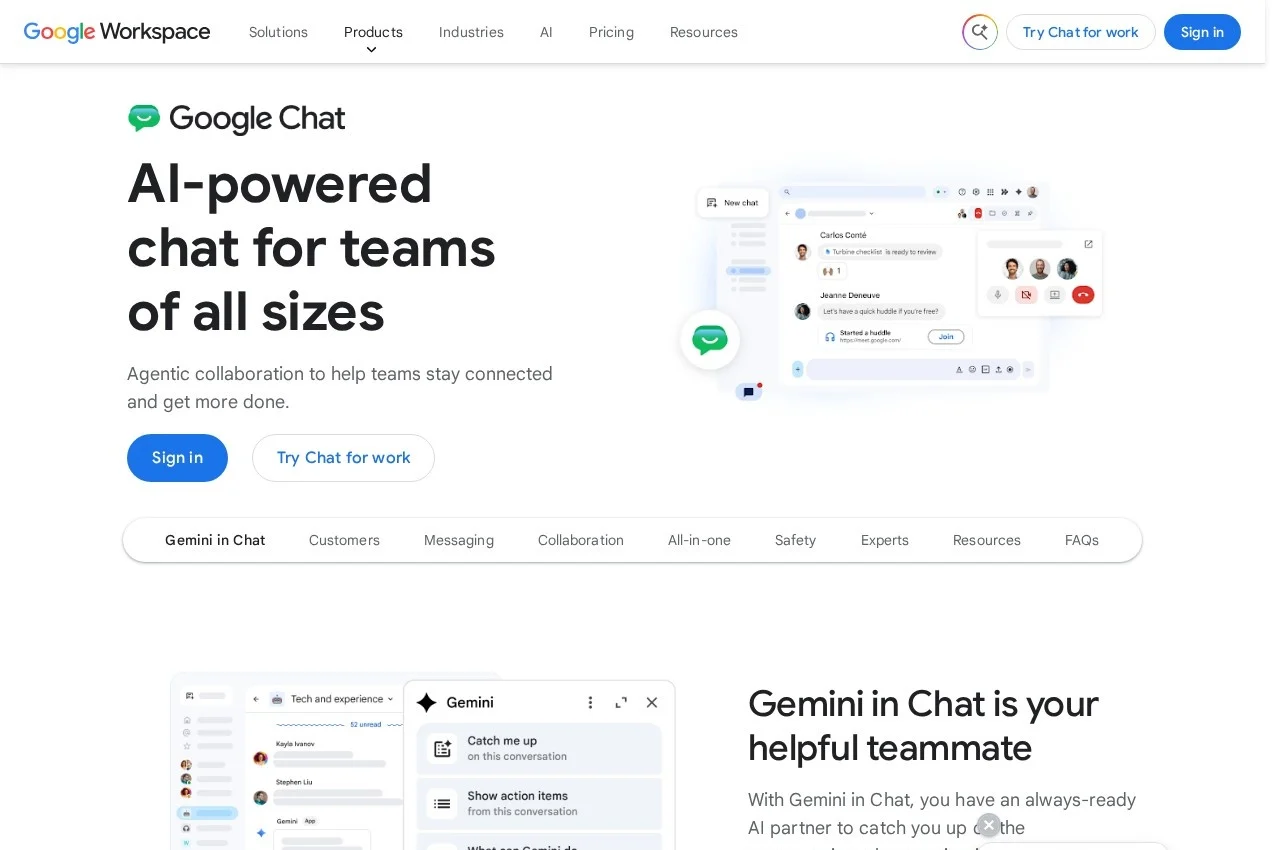Google Chat screenshot