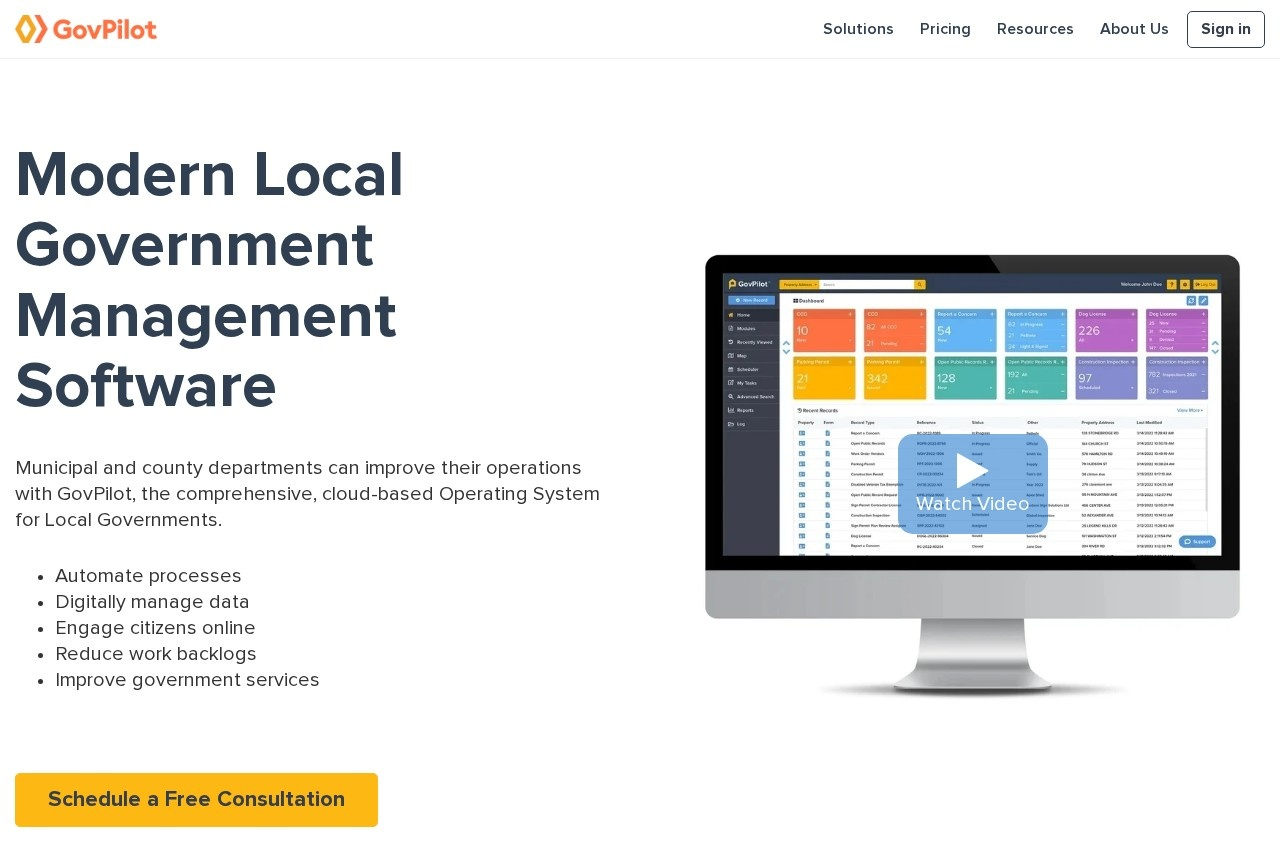 GovPilot screenshot