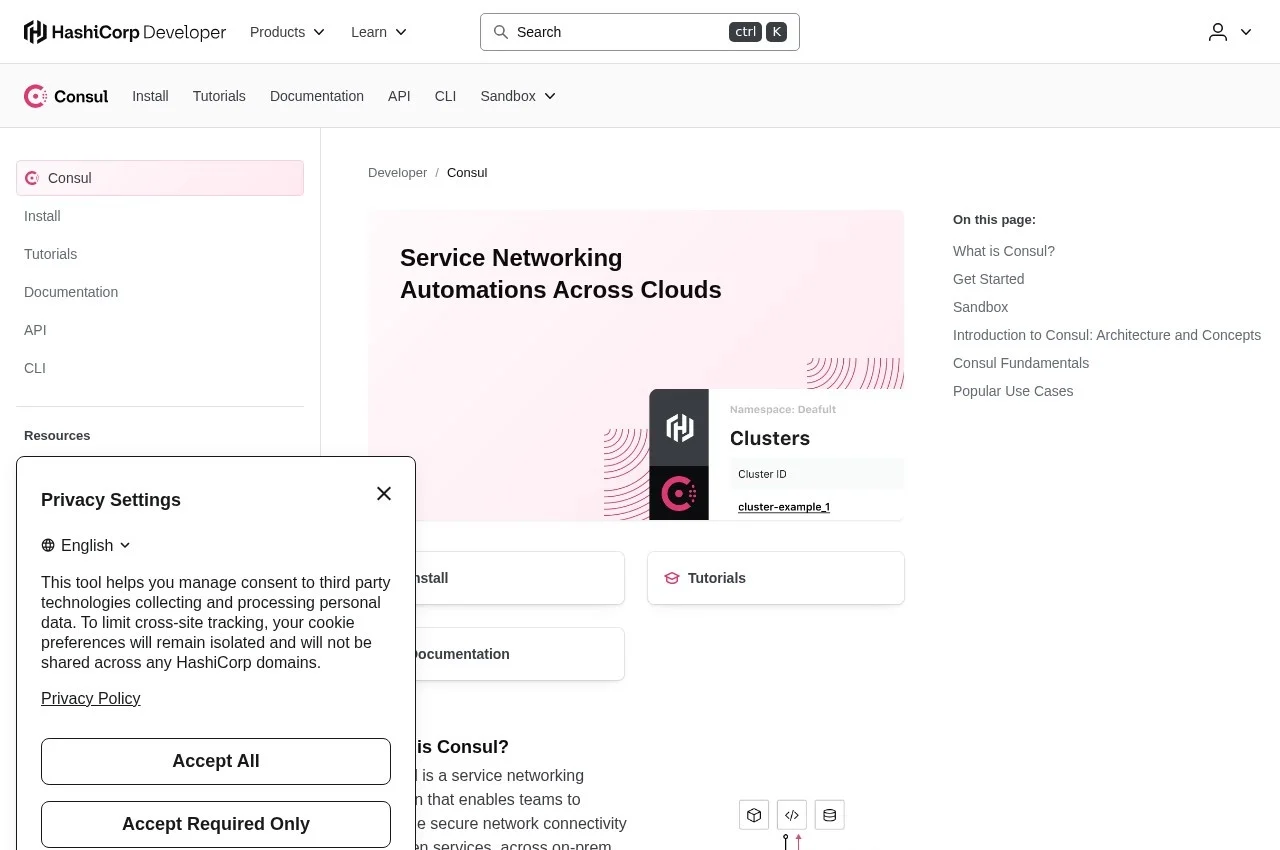 HashiCorp Consul screenshot