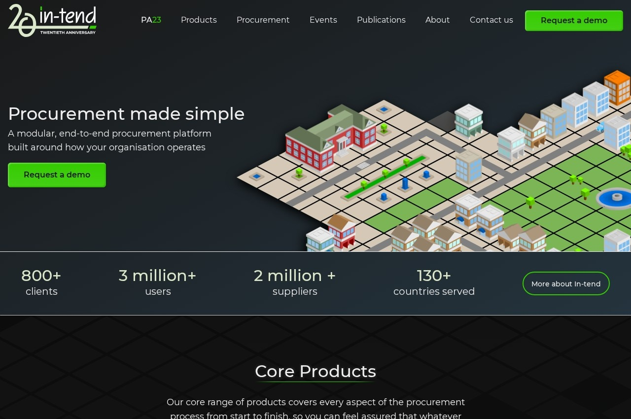 In-tend screenshot