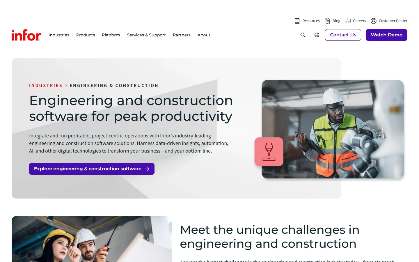 Infor CloudSuite Construction screenshot
